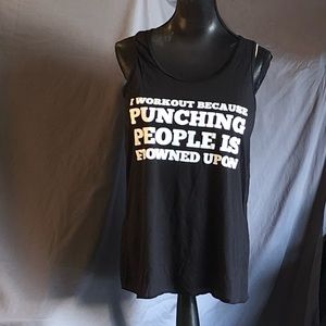 Black workout tank